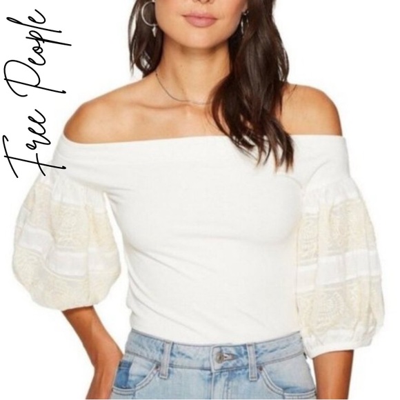 Free People Tops - 🎉Host Pick🎉 Free People puff sleeve top size L